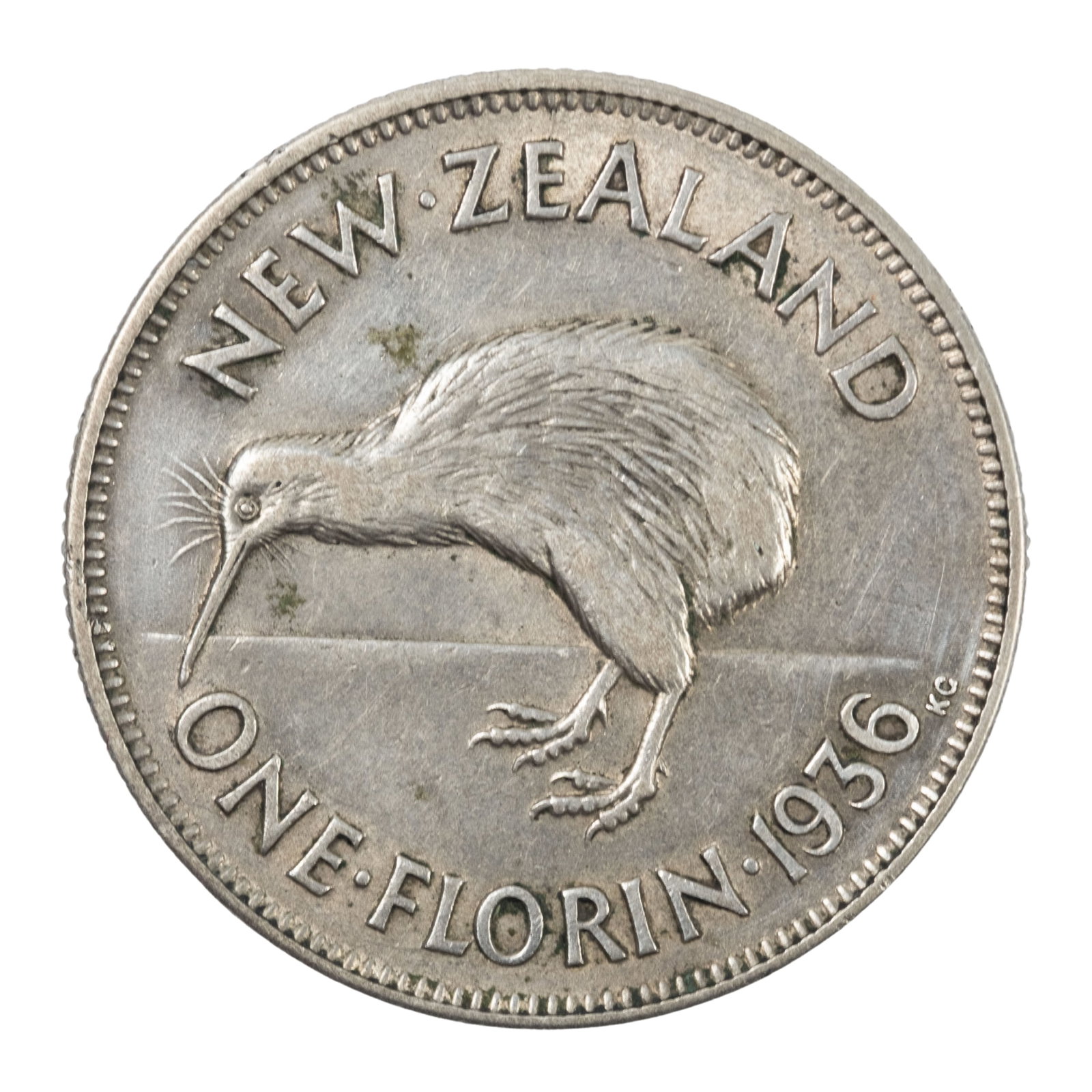 New Zealand 1936 Florin, about Uncirculated: Rare in high-grade Condition Toned Medium Coins, Monies & Stamps Exhibited Coins, Australia & New Zealand