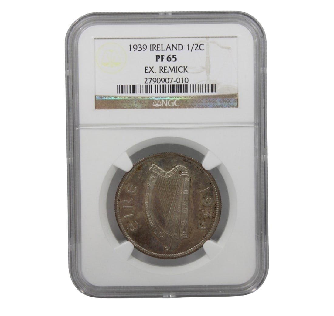 Ireland 1939 Proof Half Crown, NGC PF65 (Pop 3) - Highest third-party grade (1 of 2)