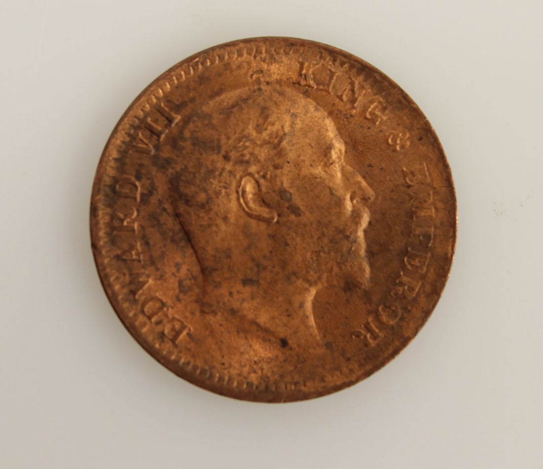 India (British) 1906 Bronze 1/4 Anna, Choice Uncirculated - 2
