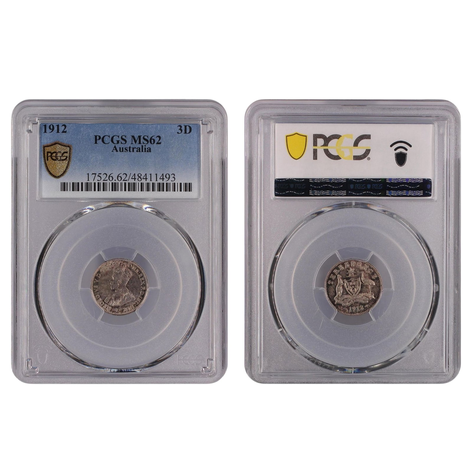 Australia 1912 Threepence, PCGS MS62 (Pop 14) (1 of 2)