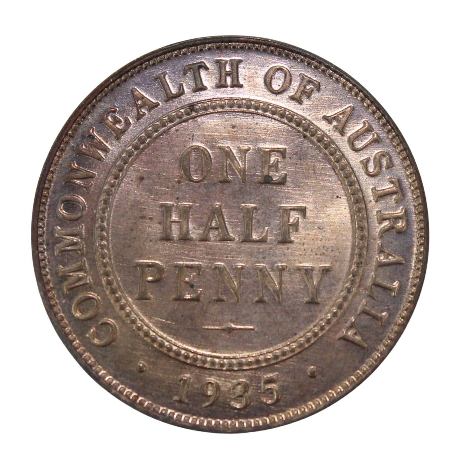 Australia 1935 Proof Halfpenny, FDC (1 of 2)