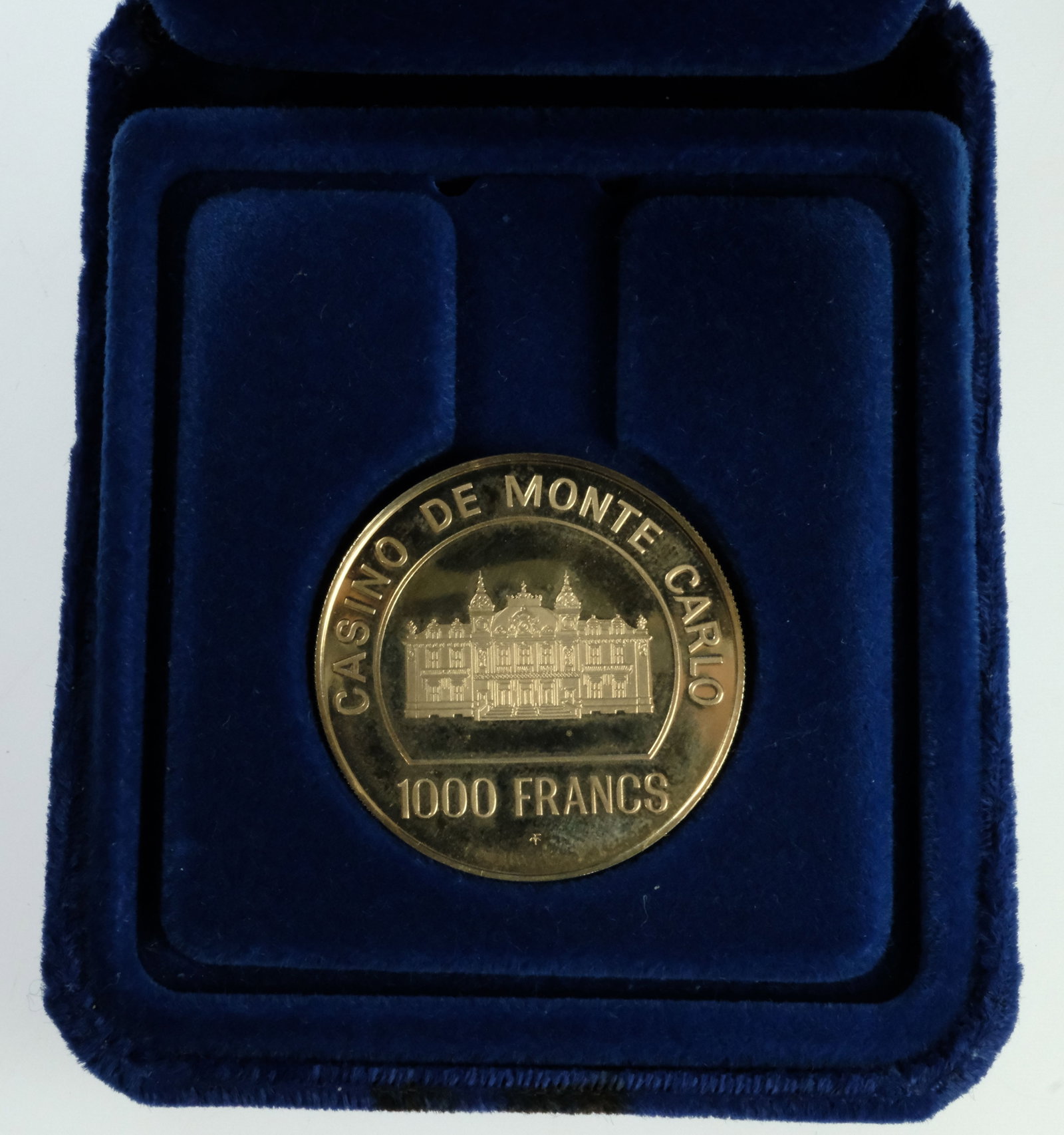 Monte Carlo Casino Gold (500) Proof 1000 Franc Poker Chip, FDC - 4