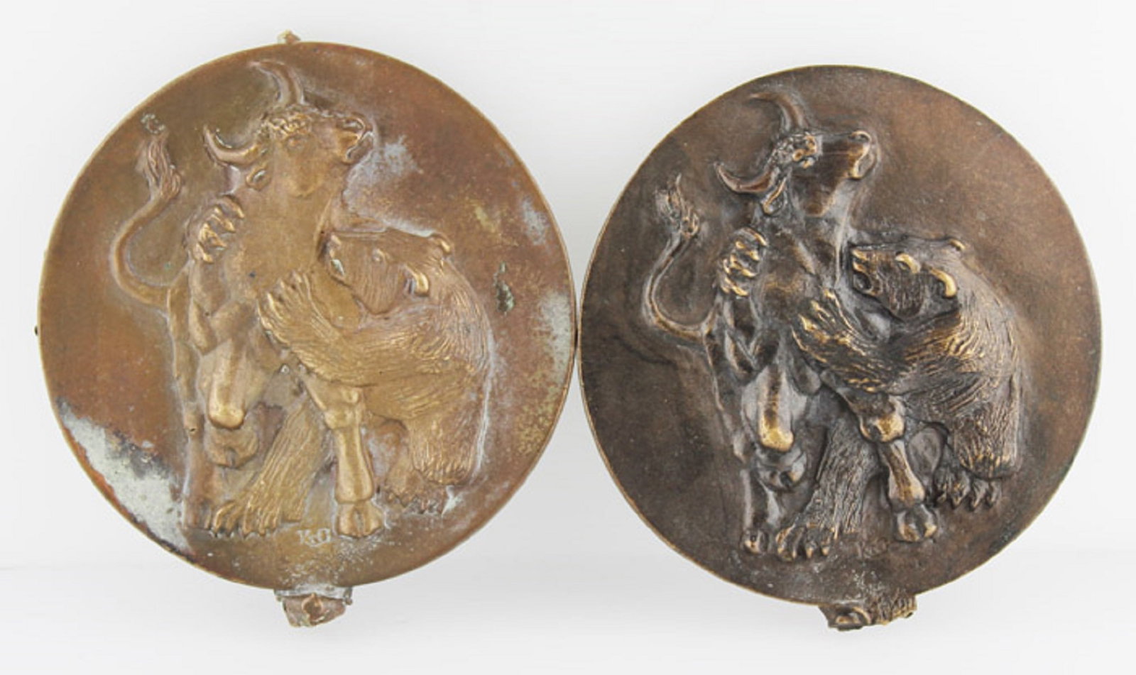 Australia Pair of Bronze Medallions for 'The Sydney Stock Exchange,' Virtually Uncirculated (2) - 2