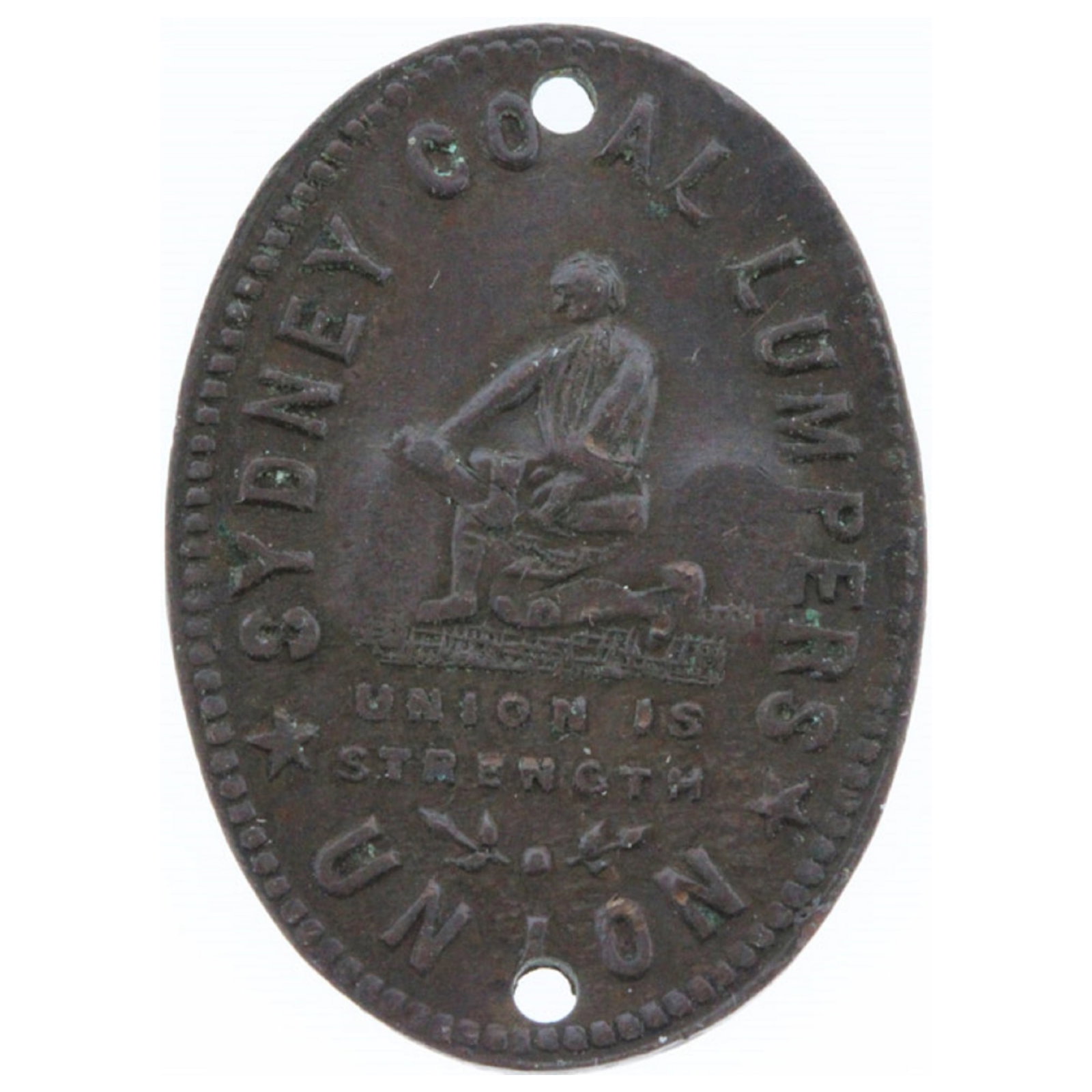 Australia 'Sydney Coal Lumpers' Union Badge, good Extremely Fine (1 of 2)