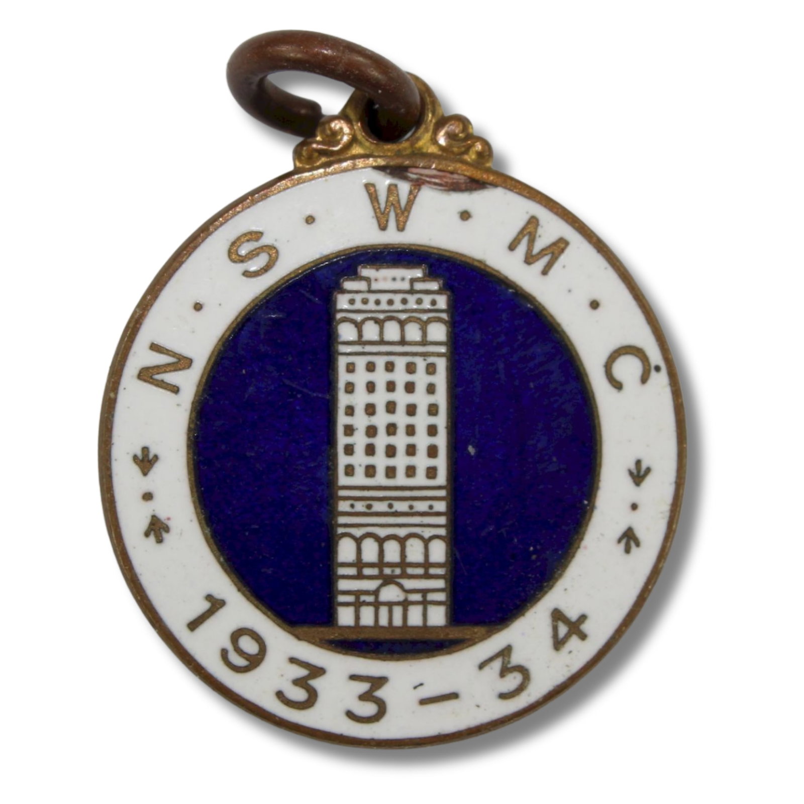 Australia N(ew) S(outh) W(ales) M(asonic) C(lub) 1933-4 Membership Badge: Impressed on reverse No. 335 Size Diameter 22mms Medium Coins, Monies & Stamps