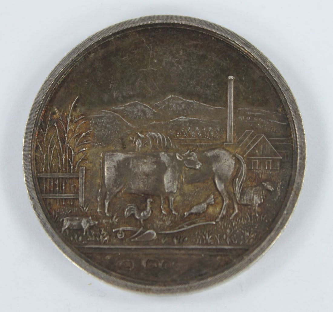 Australia Mackay (Qld) Agricultural Pastoral & Mining Association Silver (925) Prize Medal: Prize Awarded to "J. M. Costello for Coffee". c.19th Century Size Diameter 37.5mm Medium Coins, Monies & Stamps