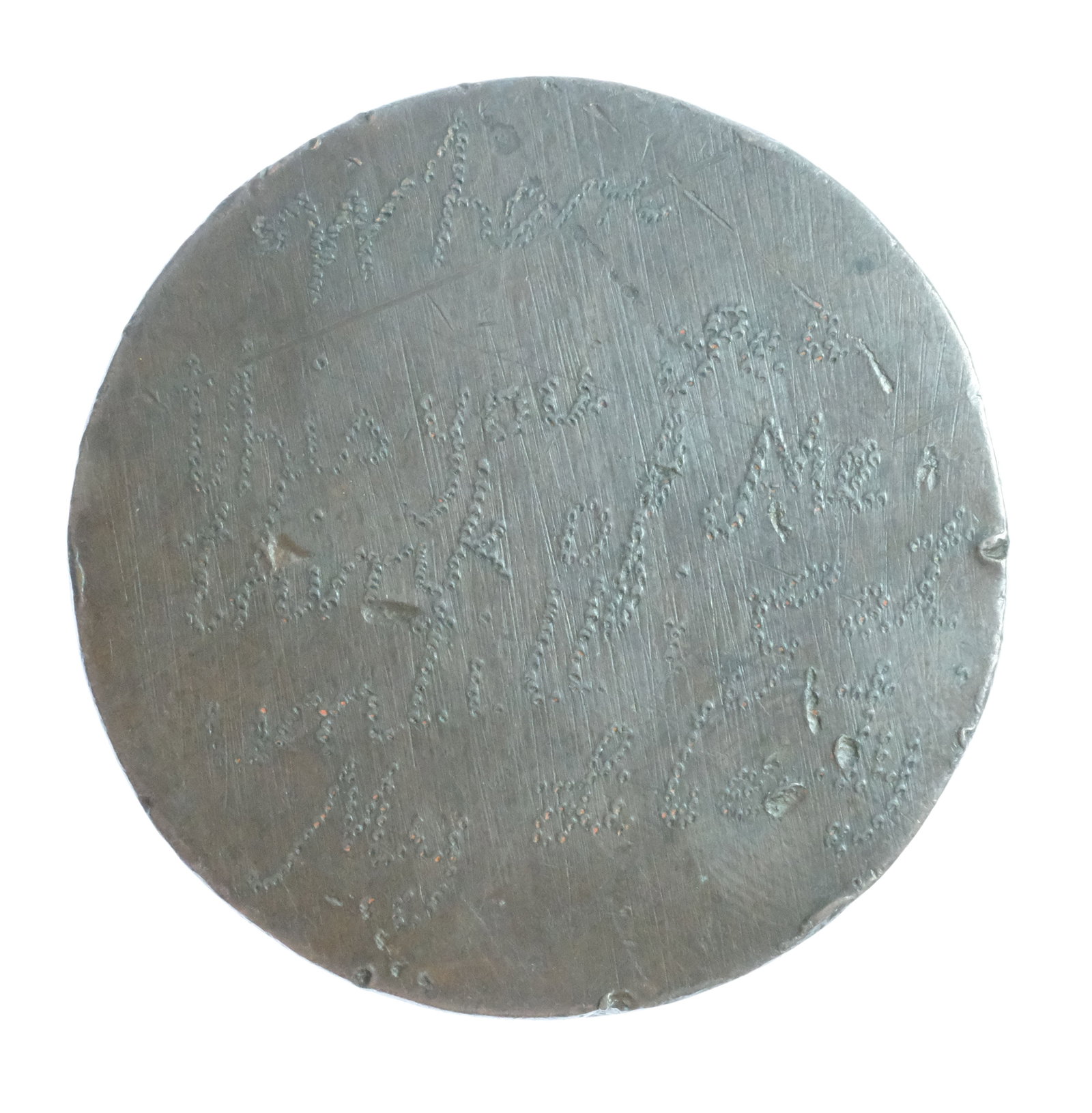 Australia circa early 1800's Convict Love Token - Issuer & Recipient Unknown stippled on a 1797 1d: Obv : A / Token / of / Love to My / Wife / Wreath, Rev : When / This you see / Think of Me / until I / i Get / My Liberty Size Diameter 36mm Medium Coins, Monies & Stamps
