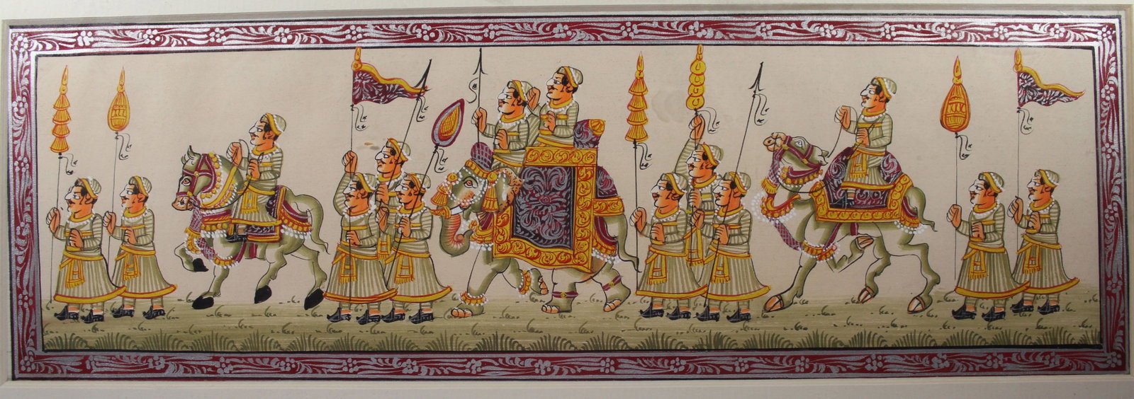 Traditional Indian Hand-painted Silk Panel - 2