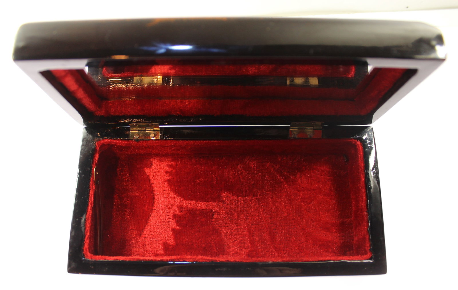 Lacquered Wooden Jewellery Box with Mother of Pearl Inserts - 2
