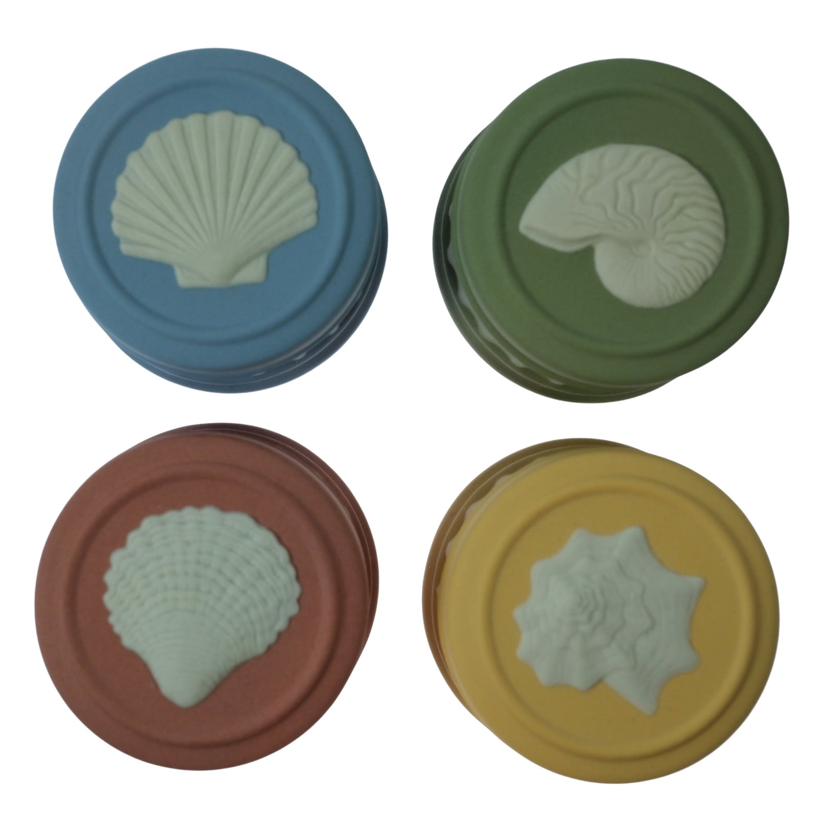 Wedgewood Multi-coloured Jasperware Pill Boxes (Set of 4) (1 of 12)