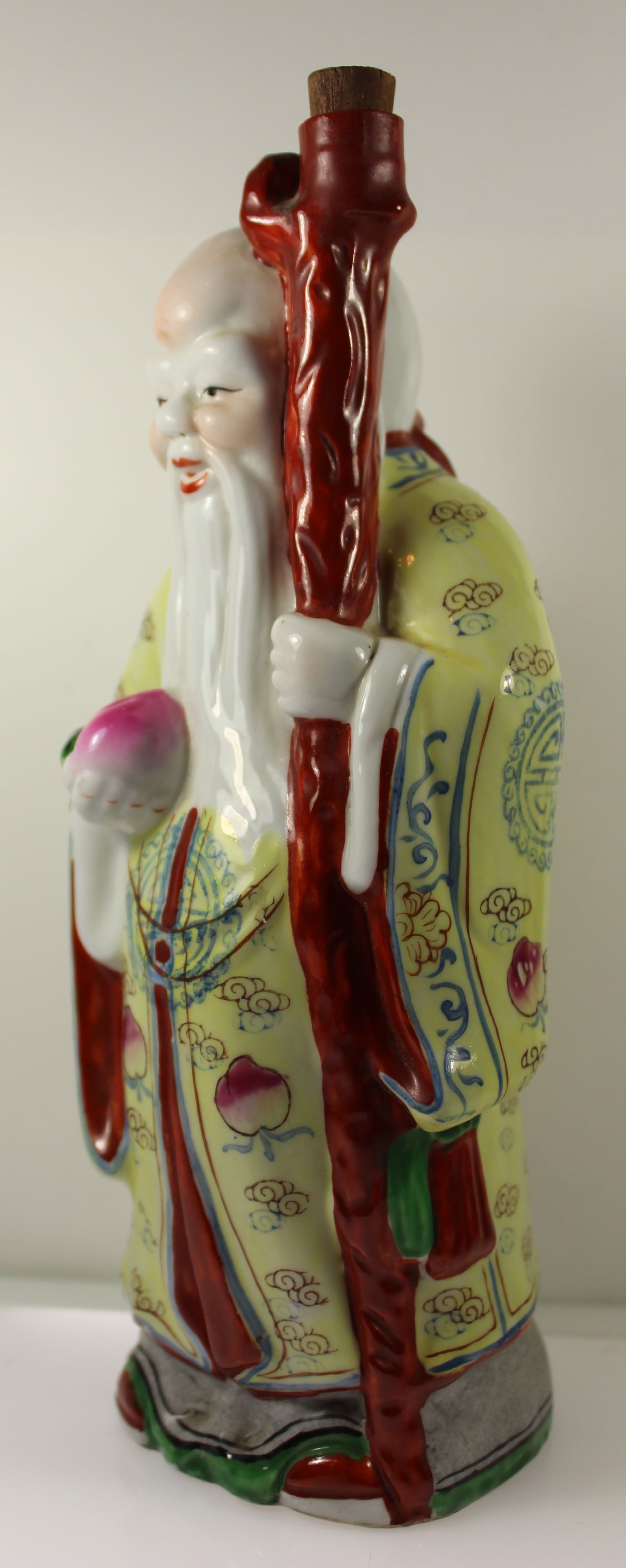 Chinese Hand-painted Porcelain Statue of Shao Luo - 2