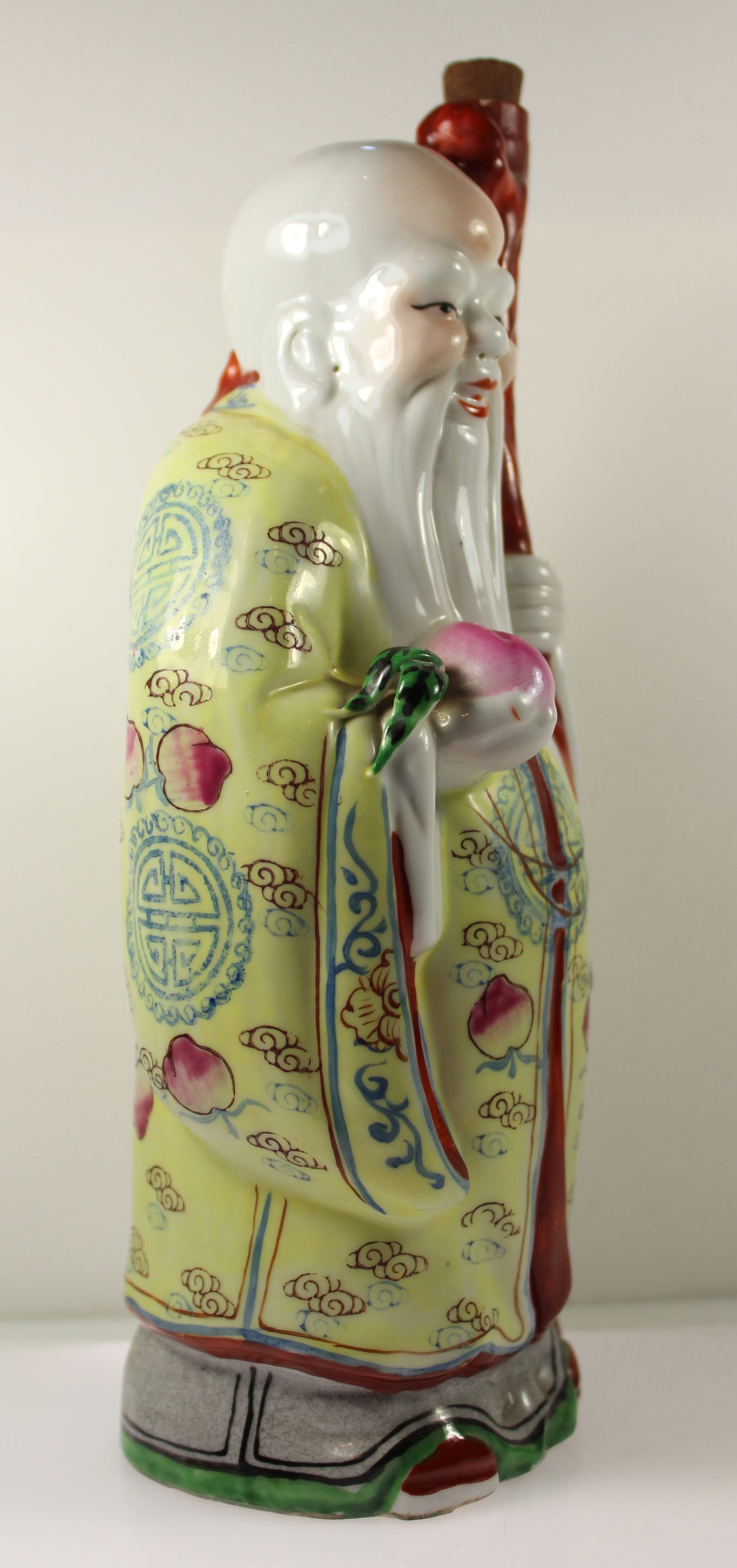 Chinese Hand-painted Porcelain Statue of Shao Luo - 3