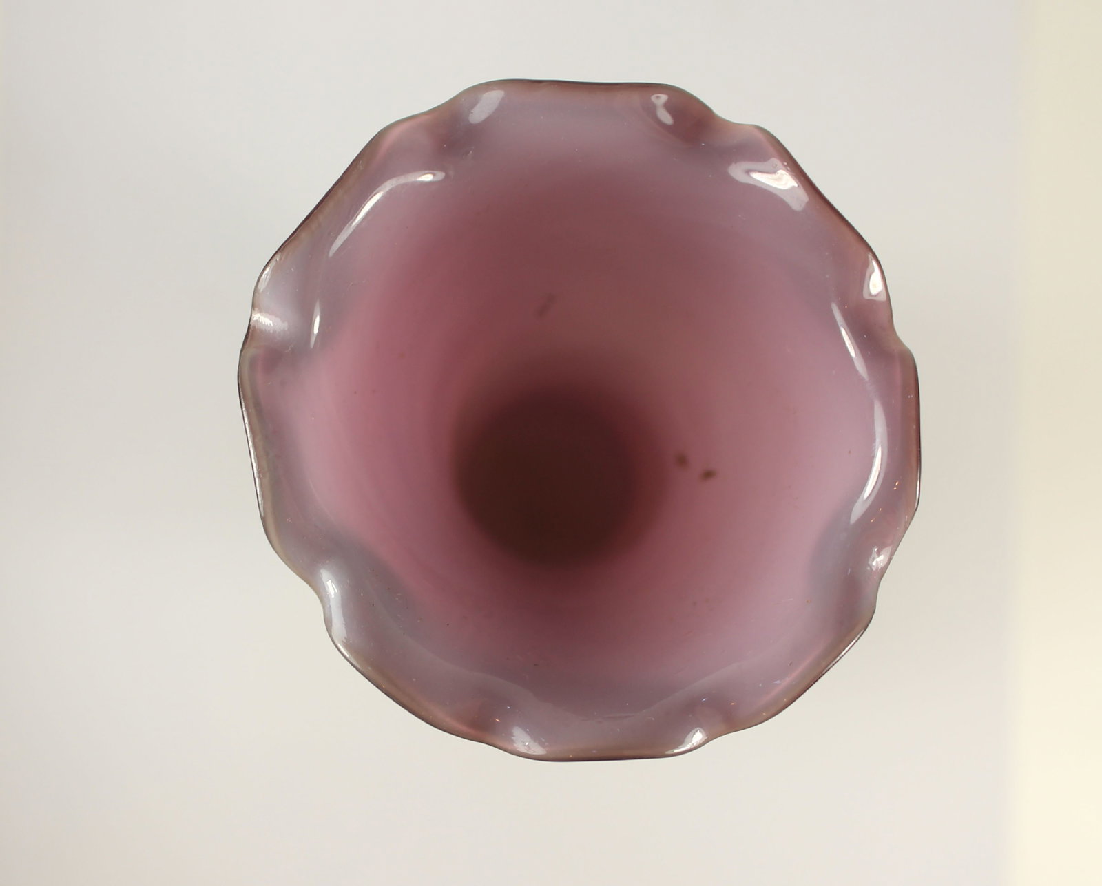 Cranberry Long Stem Fluted Vase - 2