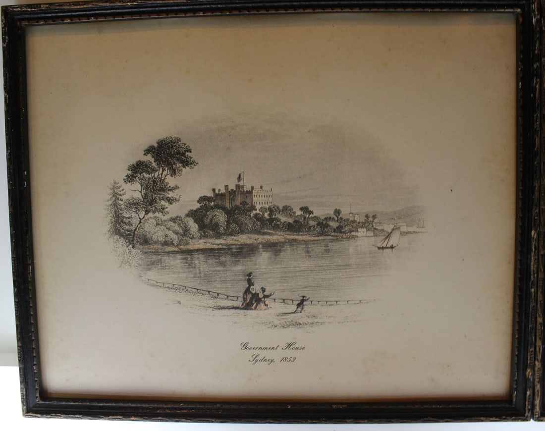Framed Vintage Prints of Sydney, 1853 (2 items) - 2