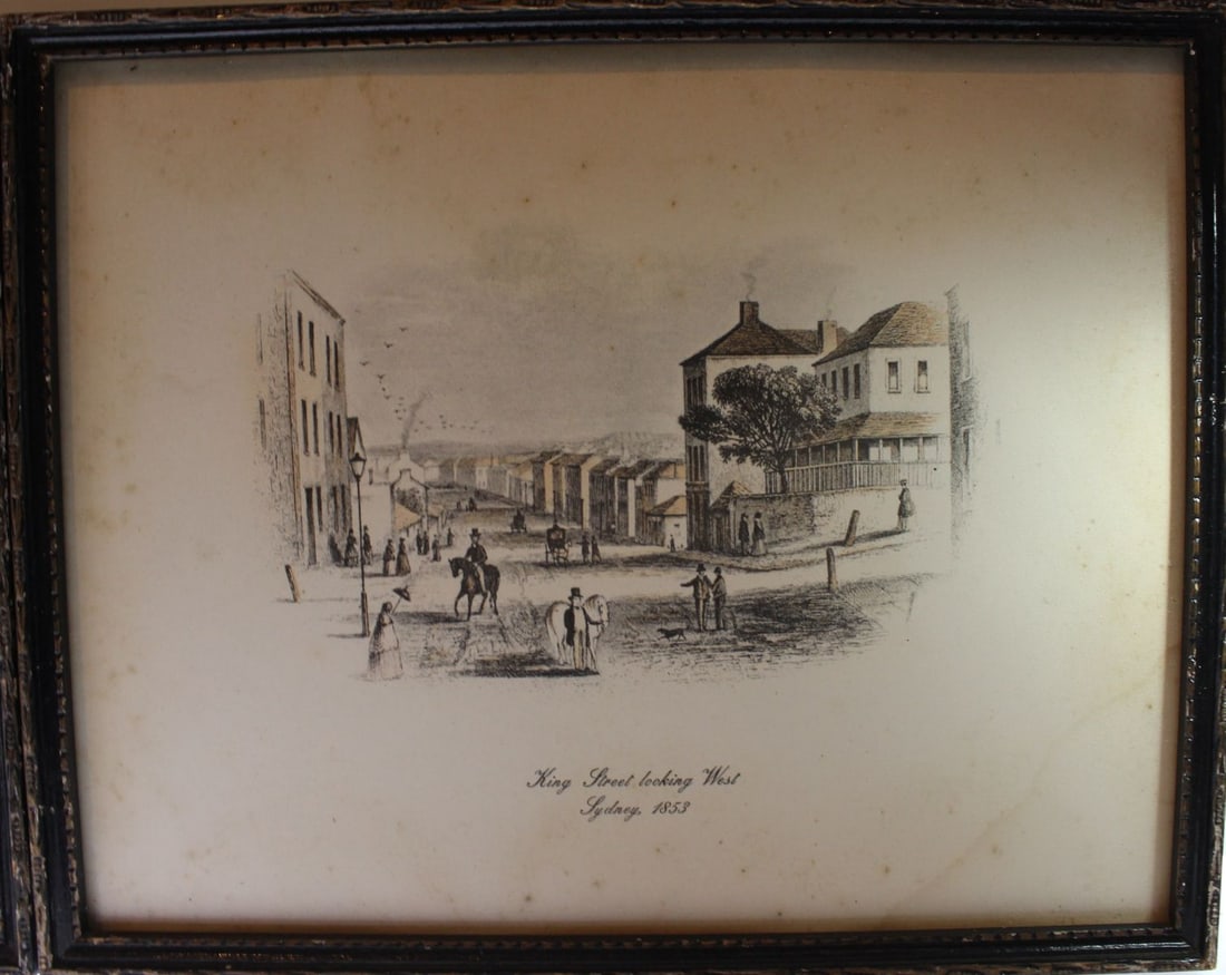 Framed Vintage Prints of Sydney, 1853 (2 items) - 3