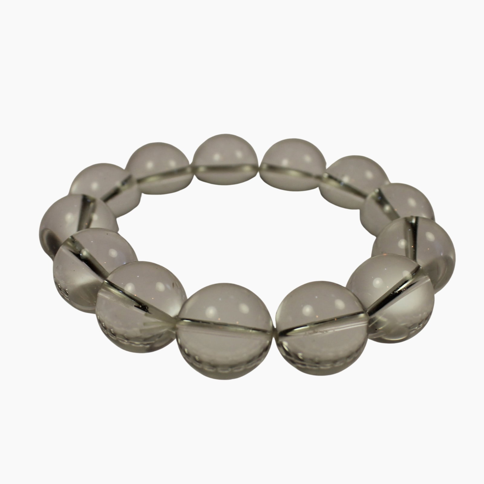 Rock Crystal Expander Bead Bracelet: . Medium Jewelry