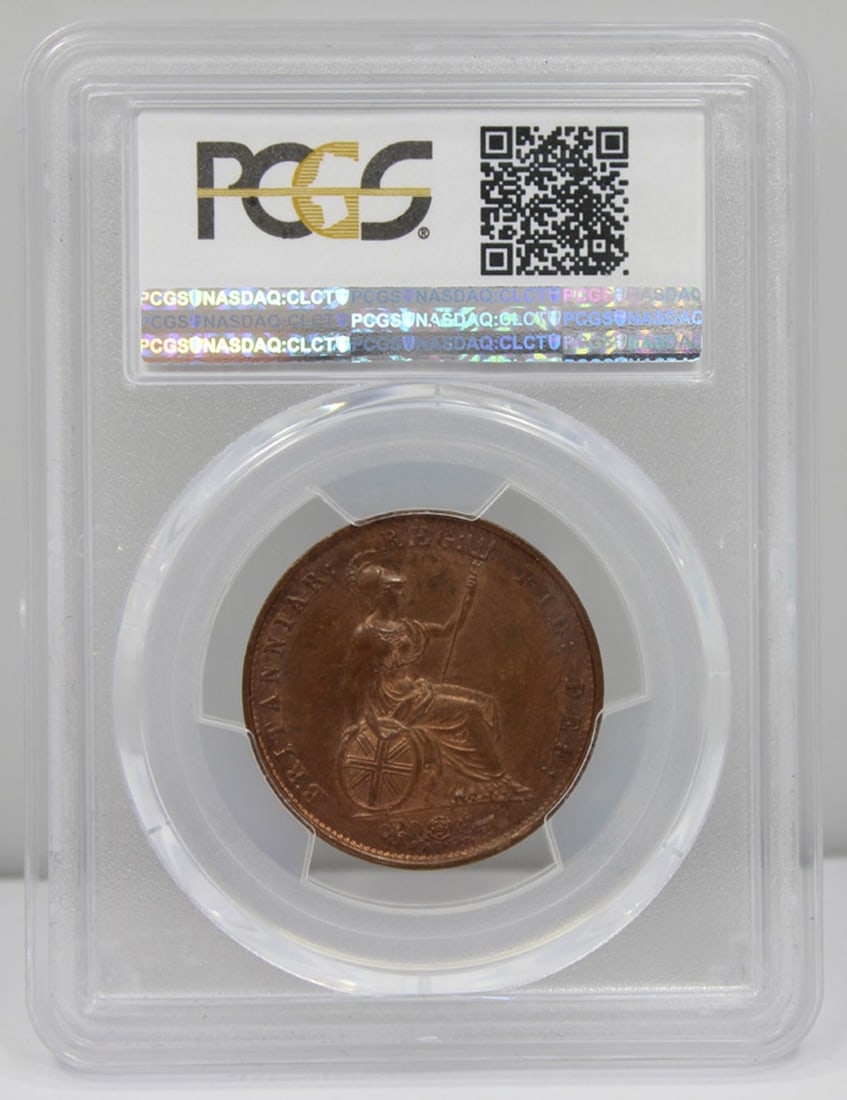 Great Britain 1853 Half Penny, PCGS MS63 RB, Choice Uncirculated - 2