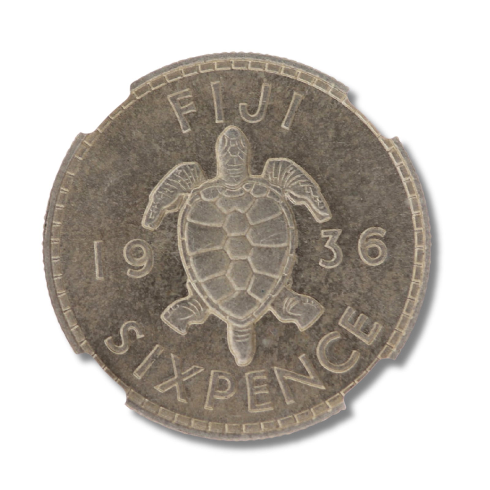 Fiji 1936 Sixpence NGC MS65: 'Top of the Pops.' The finest graded by either NGC or PCGS Medium Coins, World