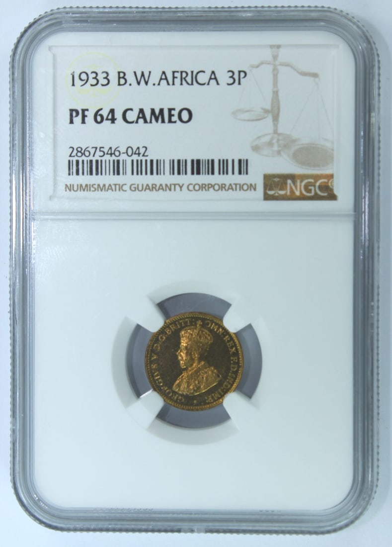 British West Africa 1933 (L) 'Proof' Threepence NGC PF64 Cameo (Pop 1) - 3