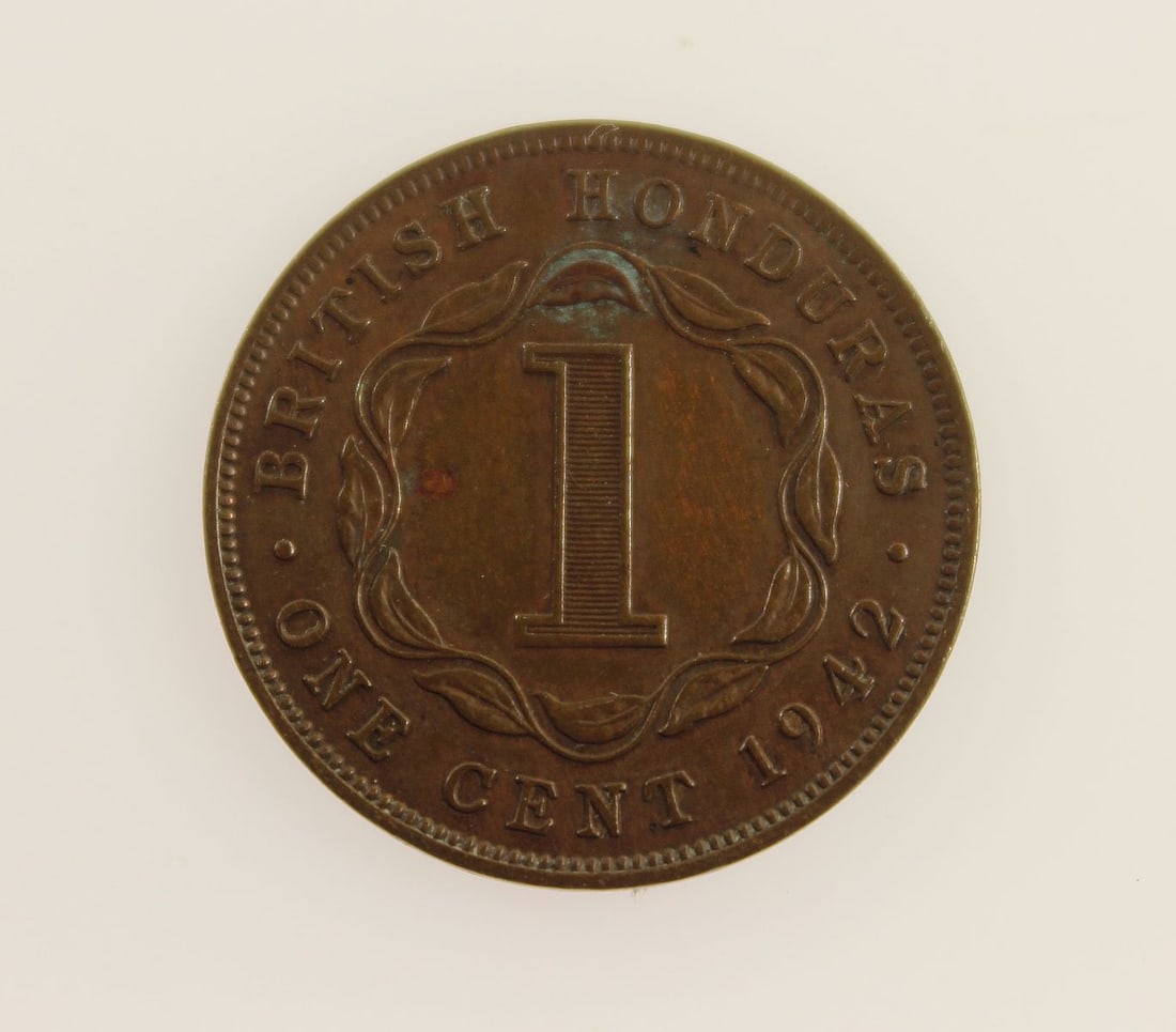 British Honduras 1942 Cent, about Extremely Fine - 2
