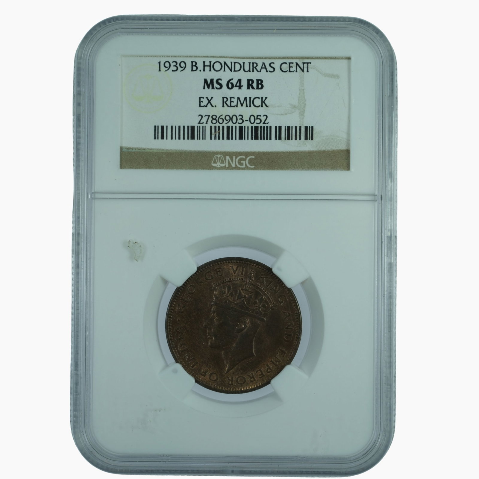 British Honduras 1939 Cent, NGC MS64RB (1 of 3)