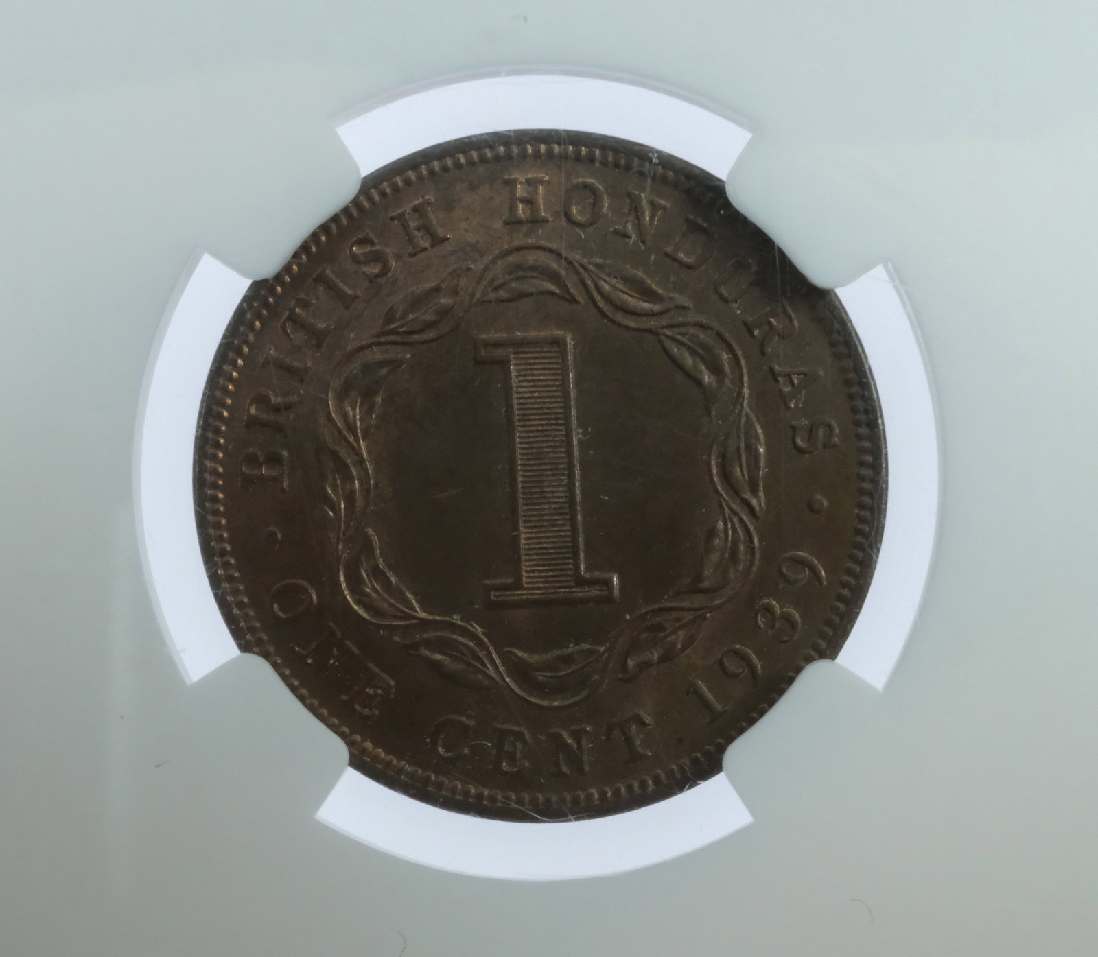British Honduras 1939 Cent, NGC MS64RB - 2