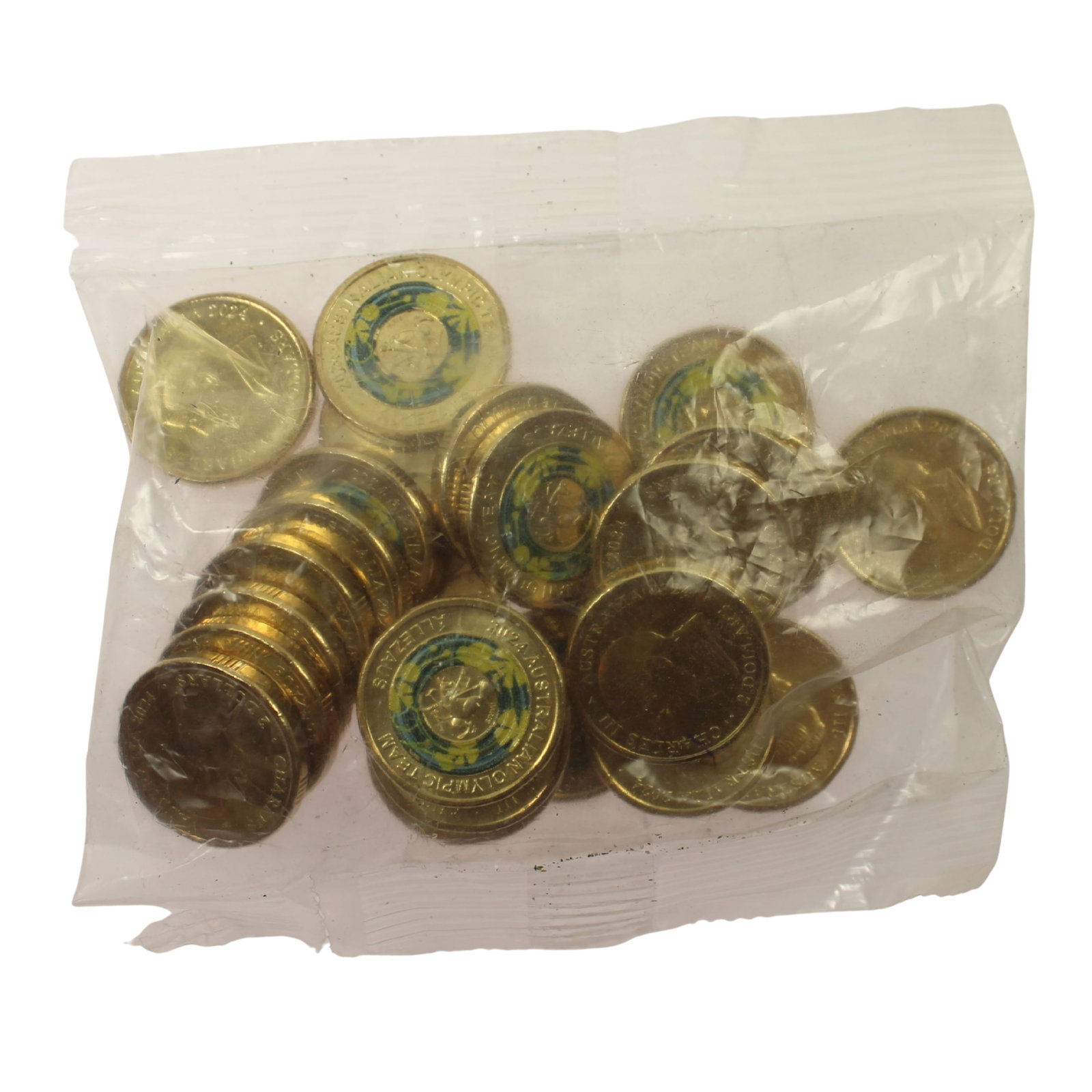 Australia 2024 'Paris Olympic Team - Allezaus' Coloured Al-0Br $2, Uncirculated (25 coins): Sealed Security Bag Medium Collectables Exhibited Coins, Australia & New Zealand