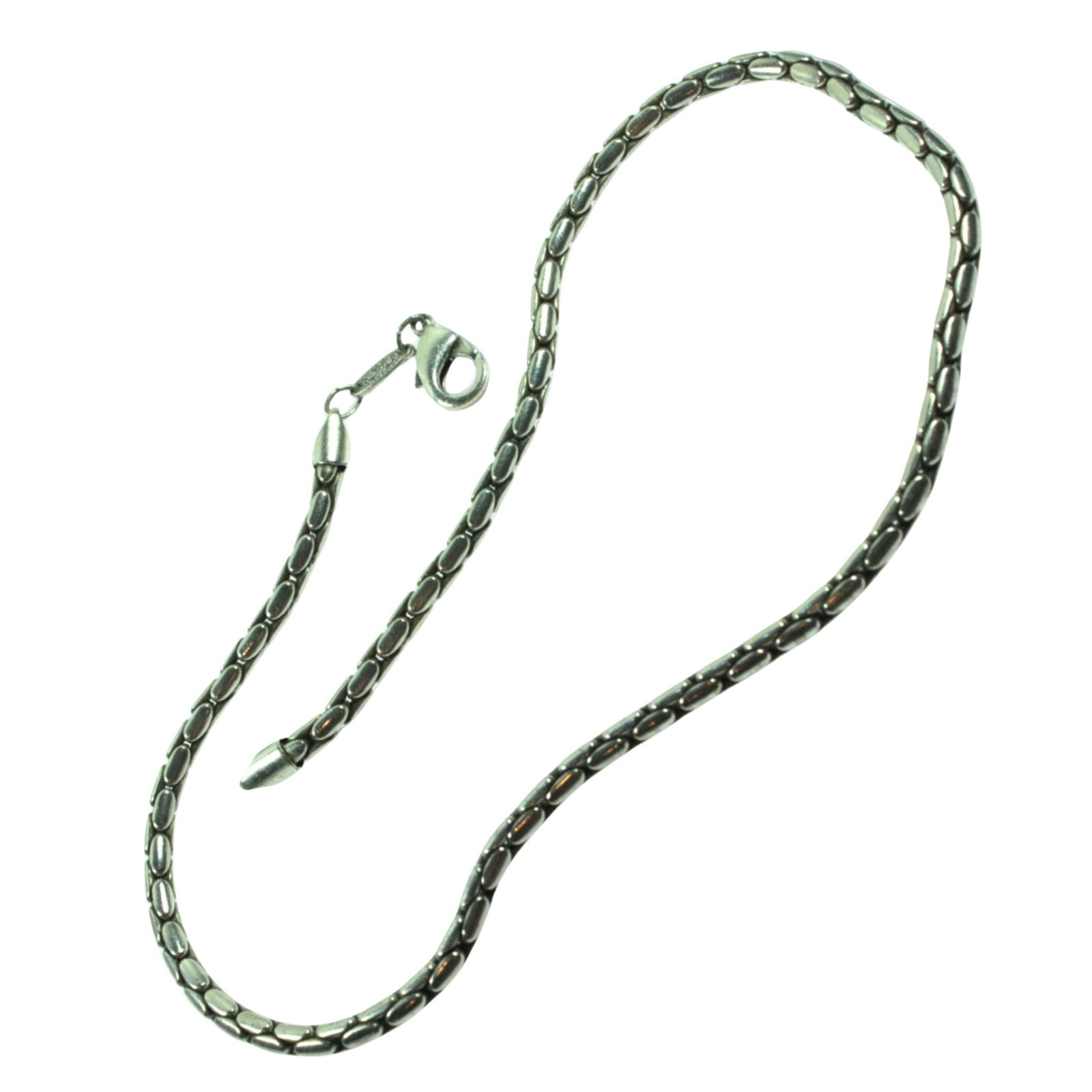 Heavy Costume Chain Necklace: Chrome finish Size Open length 50cms Medium Jewelry