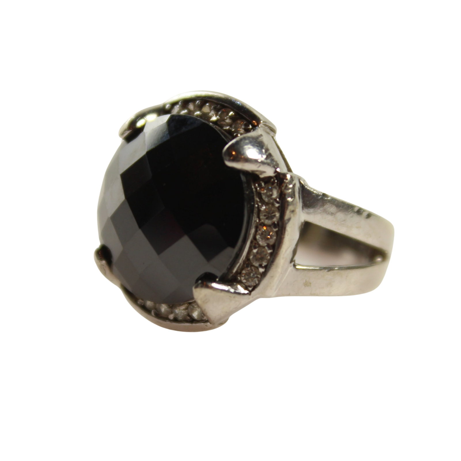 Obsidian Ring In Sterling (925) Silver: . Size Size N Medium Jewelry