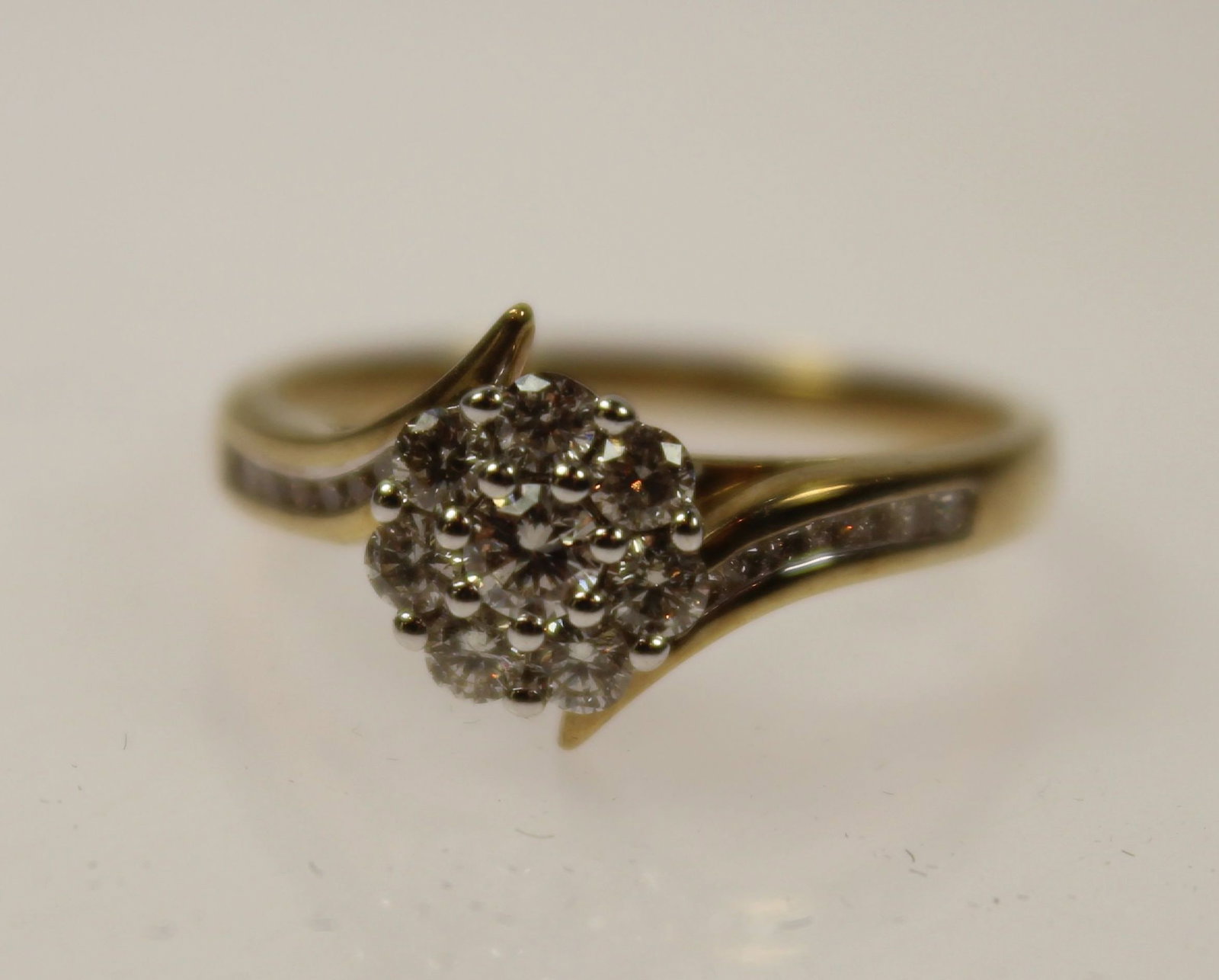 Daisy Cluster Diamond Ring in 9ct Yellow Gold - 2