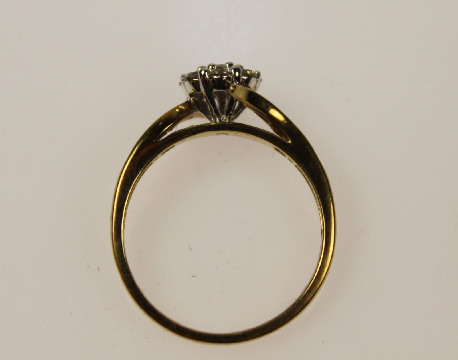 Daisy Cluster Diamond Ring in 9ct Yellow Gold - 3