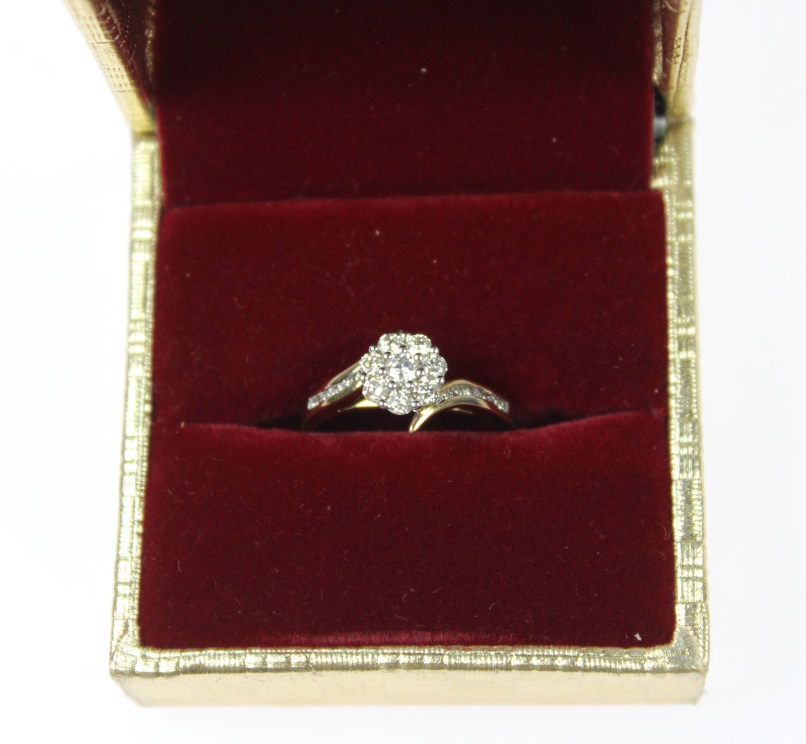 Daisy Cluster Diamond Ring in 9ct Yellow Gold - 5