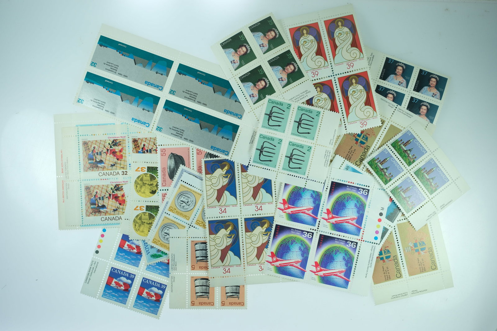 Canada 1980's Blocks of 4 Stamps, MUH (35 different) (1 of 1)