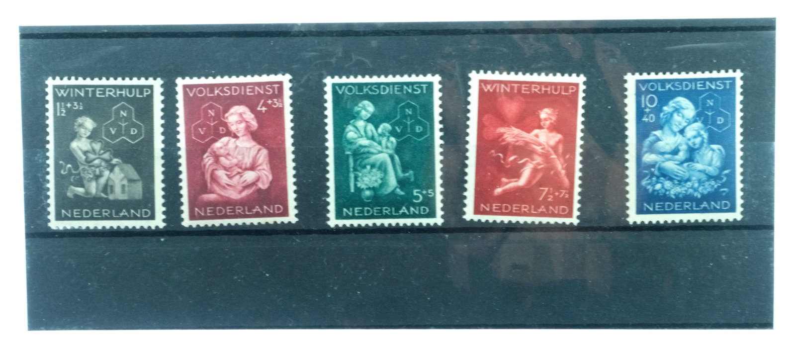 German Occupied Netherlands 1944 'Winter Relief' Stamps, MNH (Set of 5) (1 of 1)