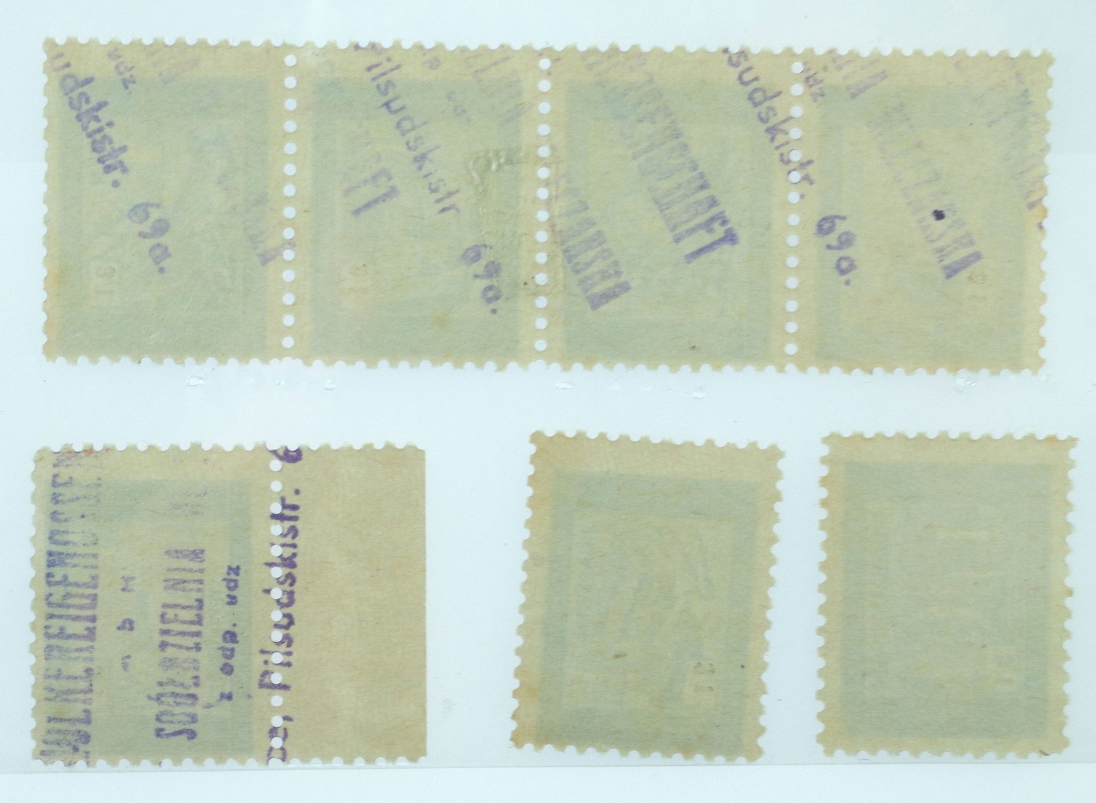 German Occupied Poland 'General Government' 'Laundry Detergent' 1 Point Stamps (7), Mint No Gum - 2