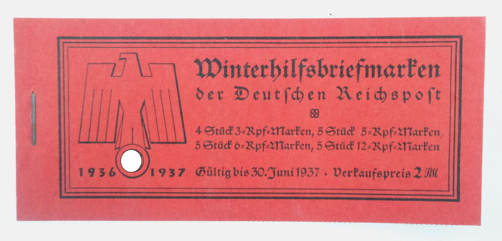 German Reichspost 1939/40 Winter Relief Stamp Booklet, MNH (19 Stamps) - 3