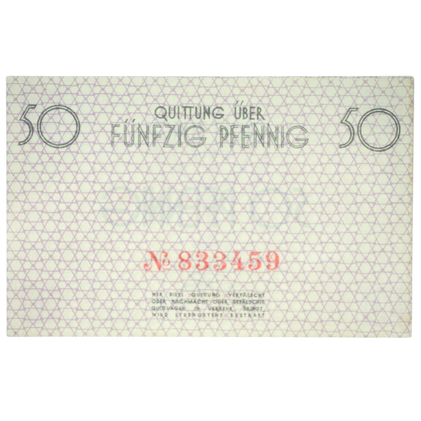 Lodz Ghetto Poland (German Occupation) 50 Pfennig ND (1940), Choice Uncirculated - 2