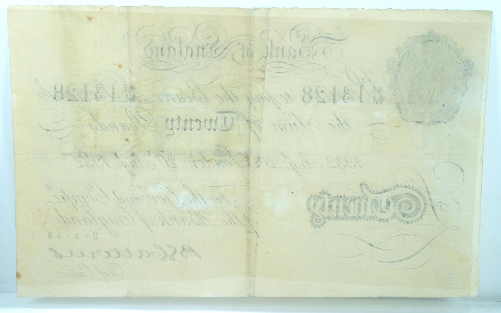 Great Britain Catterns 'Operation Bernhard' £20 Forgery, good Fine details - 2