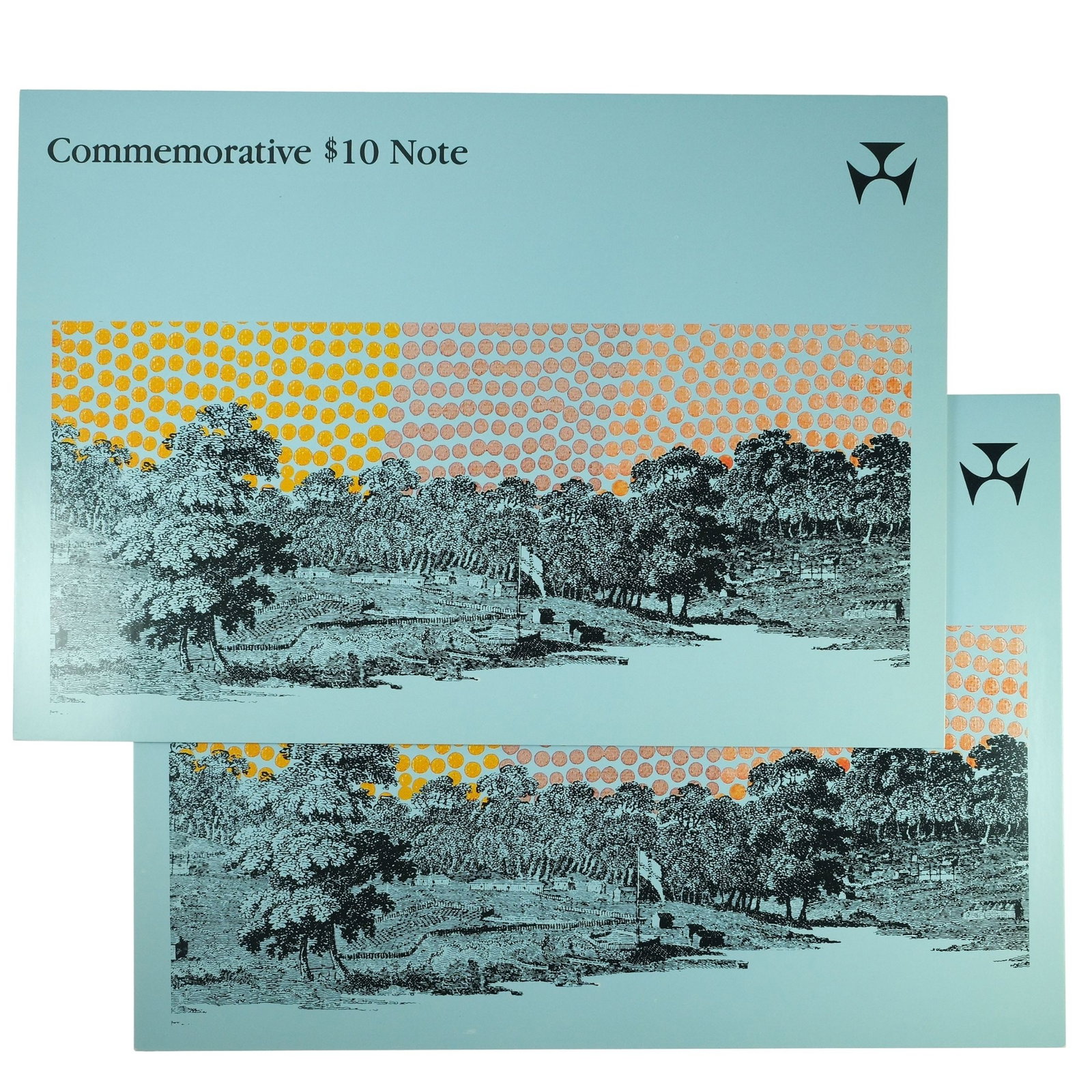 Australia Bi-Centennial Polymer $10 (1988), Uncirculated in Original Folders (Consecutive Pair): Renniks# A01a : Serial # AA07055054-5 Medium Paper Money, Australia & New Zealand