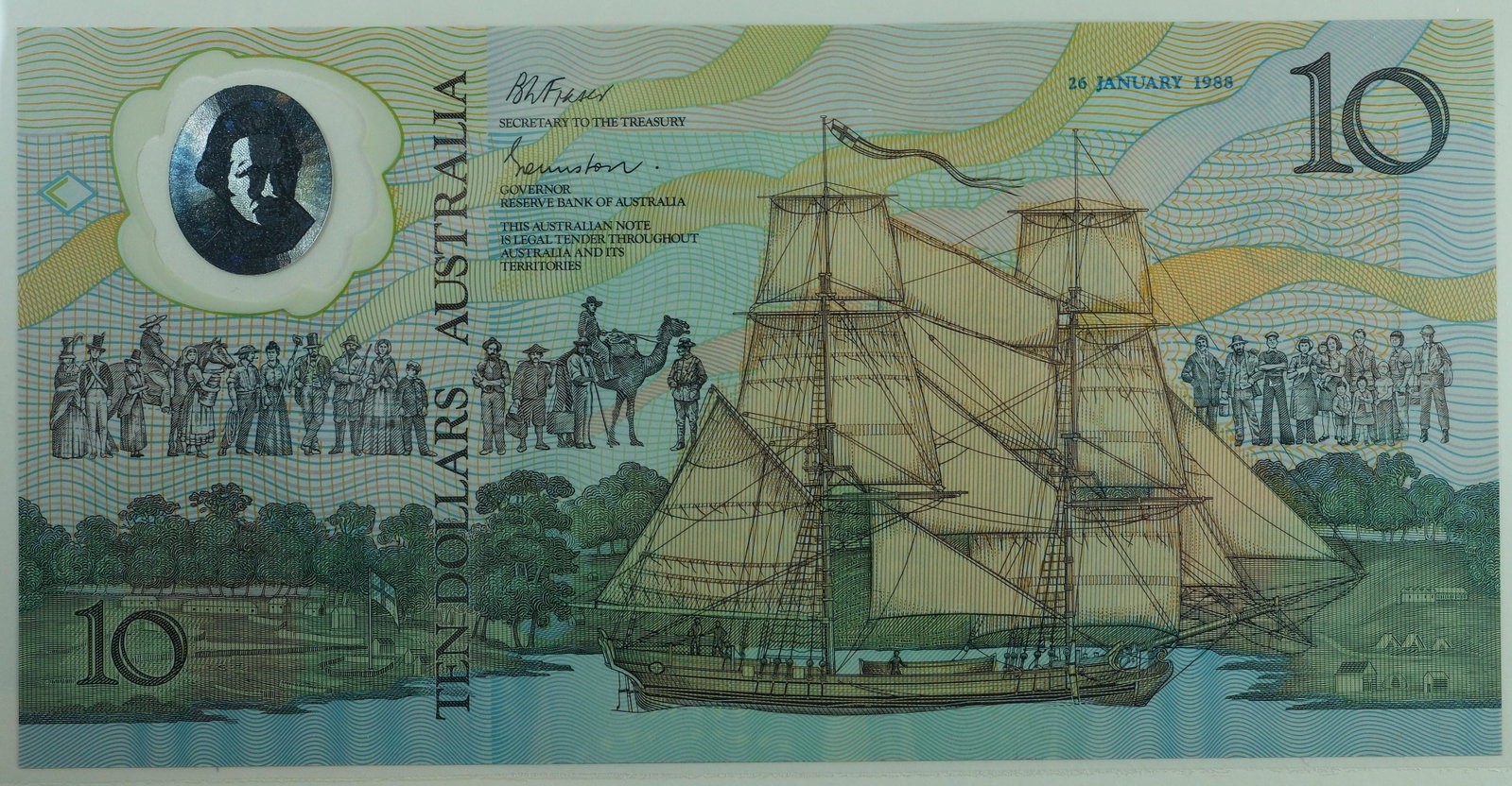 Australia Bi-Centennial Polymer $10 (1988), Uncirculated in Original Folders (Consecutive Pair) - 3