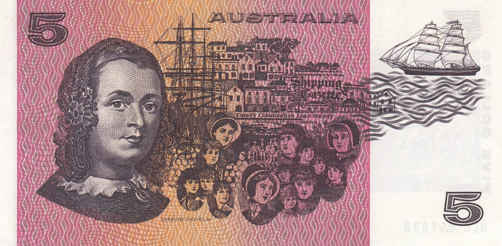 Australia 'Phillips - Wheeler' Australia $5 (1974), good Extremely Fine OPQ - 2