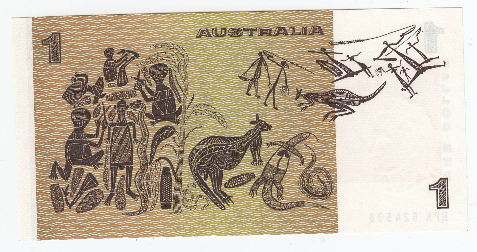Australia 'Phillips - Wheeler' Australia $1 (1974), Uncirculated OPQ - 2