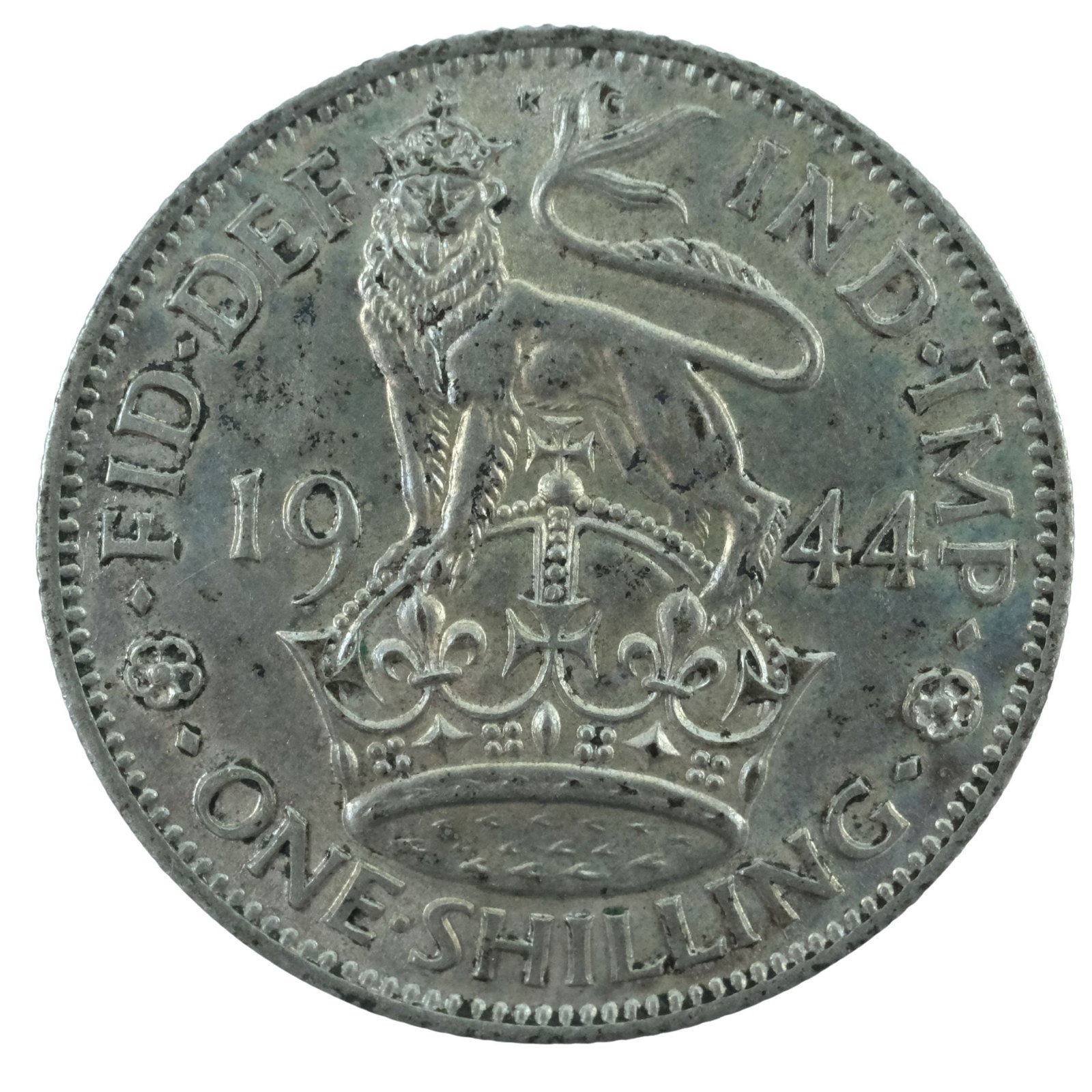 Great Britain 1944 Silver (500) Shilling, Choice Uncirculated (1 of 2)