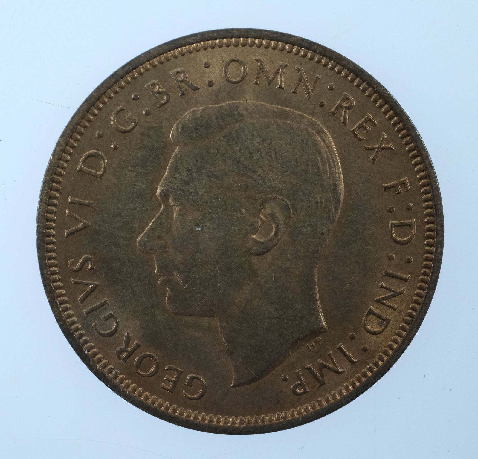 Great Britain 1938 Penny, Choice uncirculated & mostly Red - 2