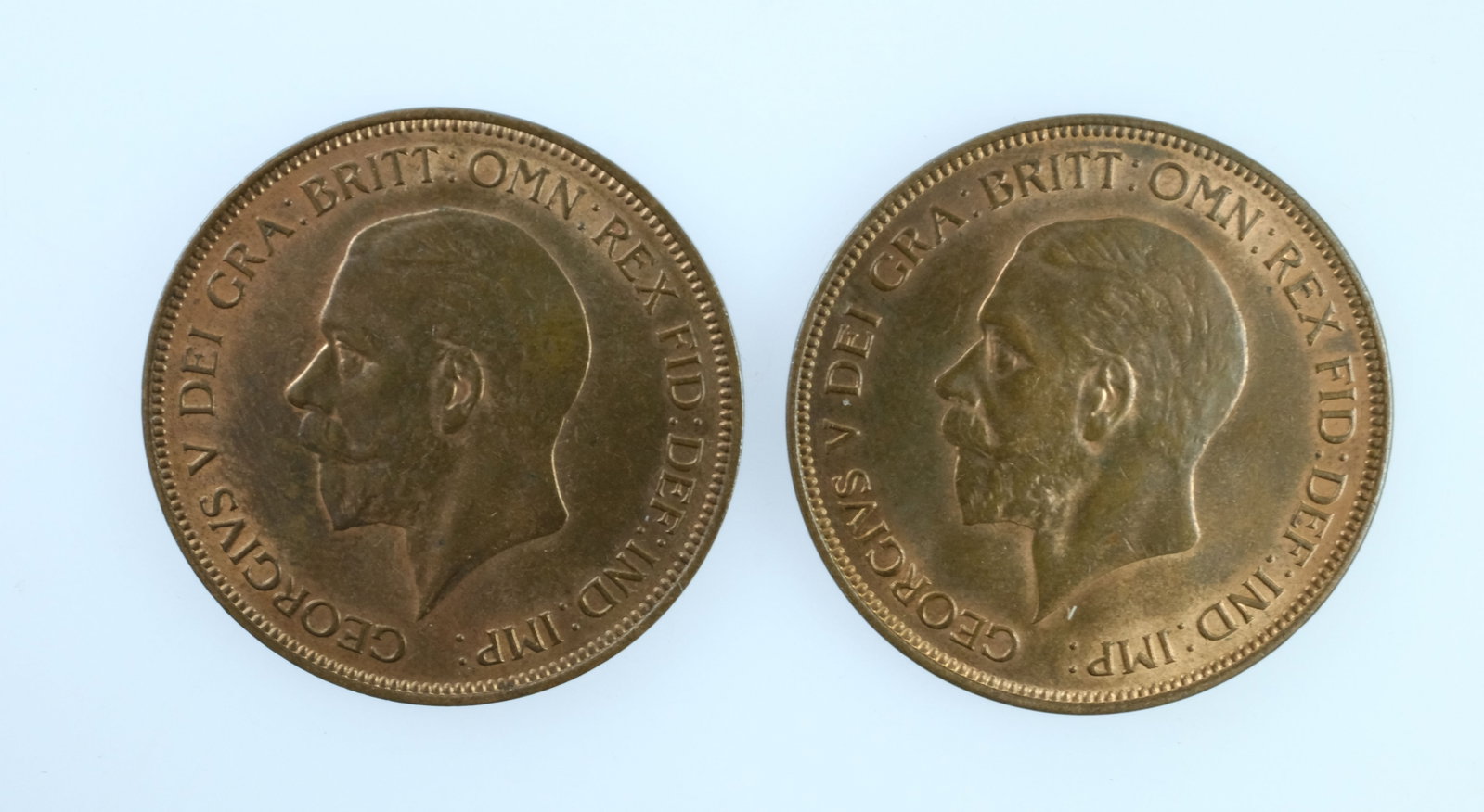Great Britain 1935 & 1936 Pennies, Choice Uncirculated RB - 2