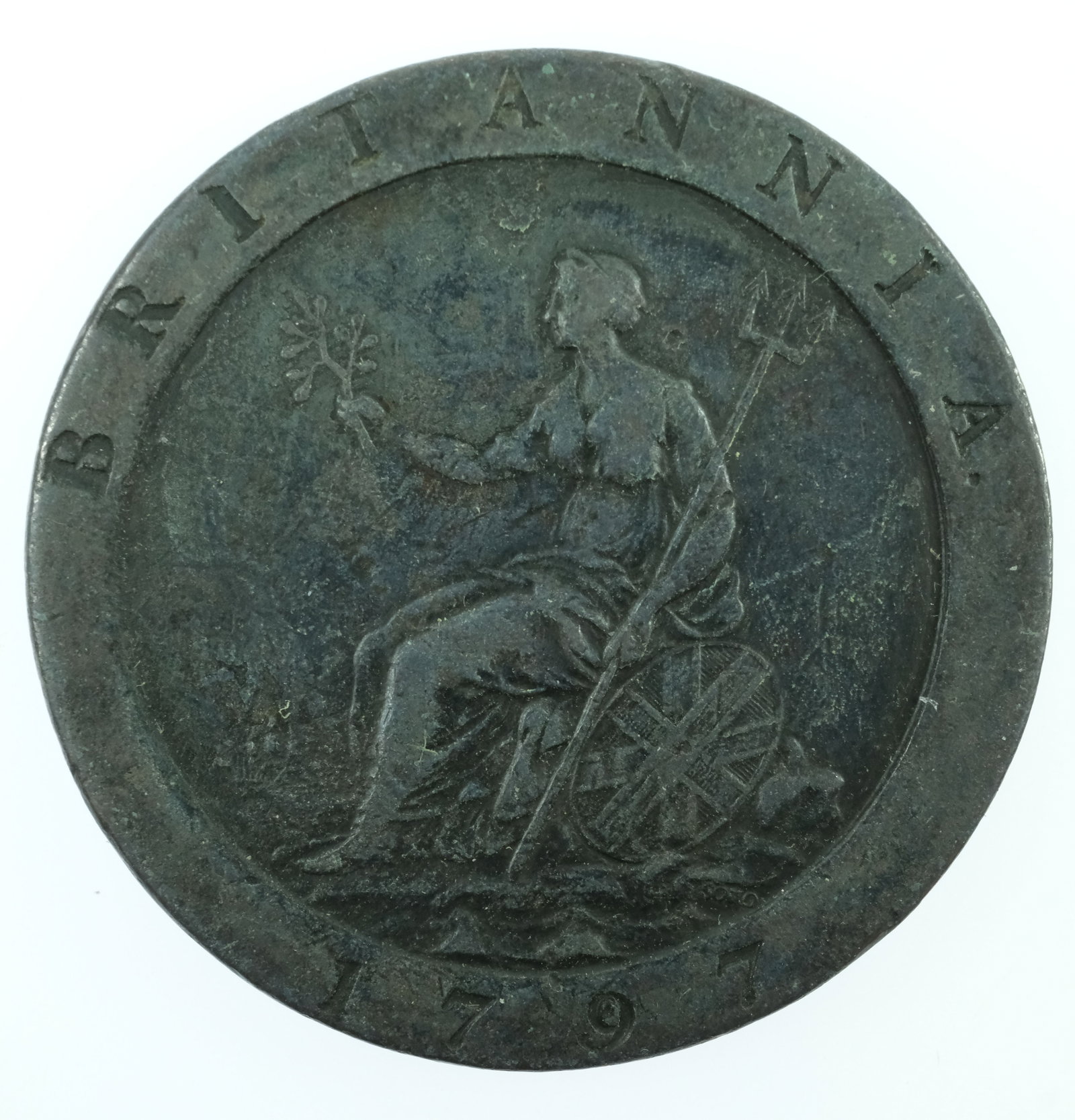 Great Britain 1797 Cartwheel Penny, good Very Fine with good Rims - 2
