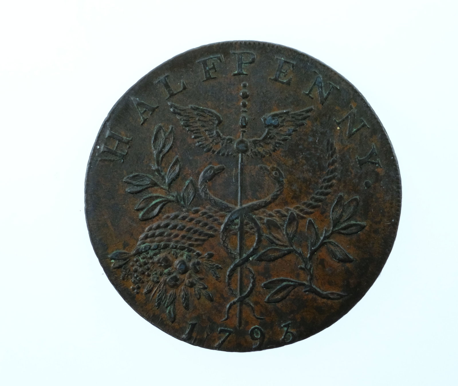 Great Britain 1793 'Isaac Newton' Halfpenny Token, Extremely Fine - 2