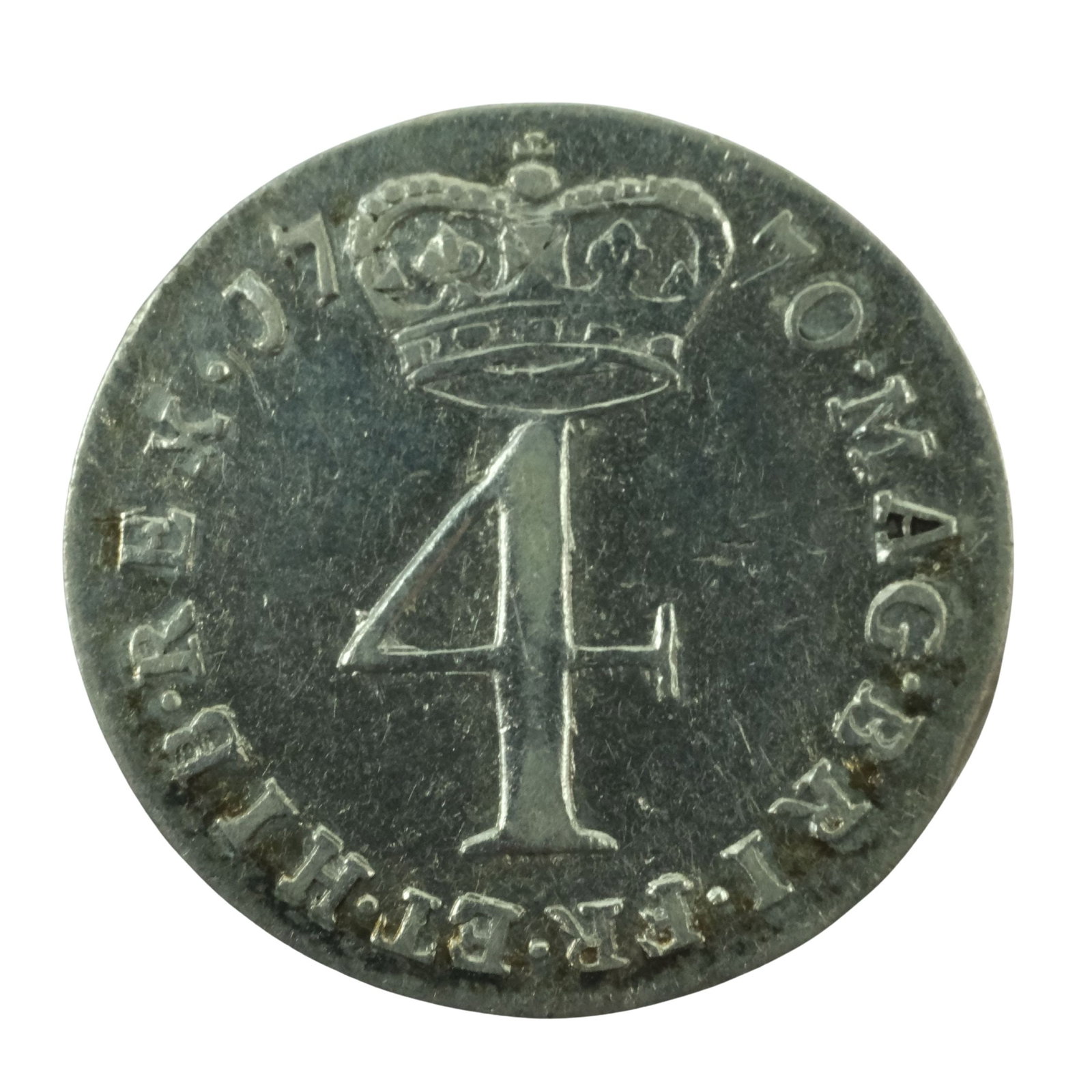 Great Britain 1770 Fourpence, about Very Fine (1 of 2)