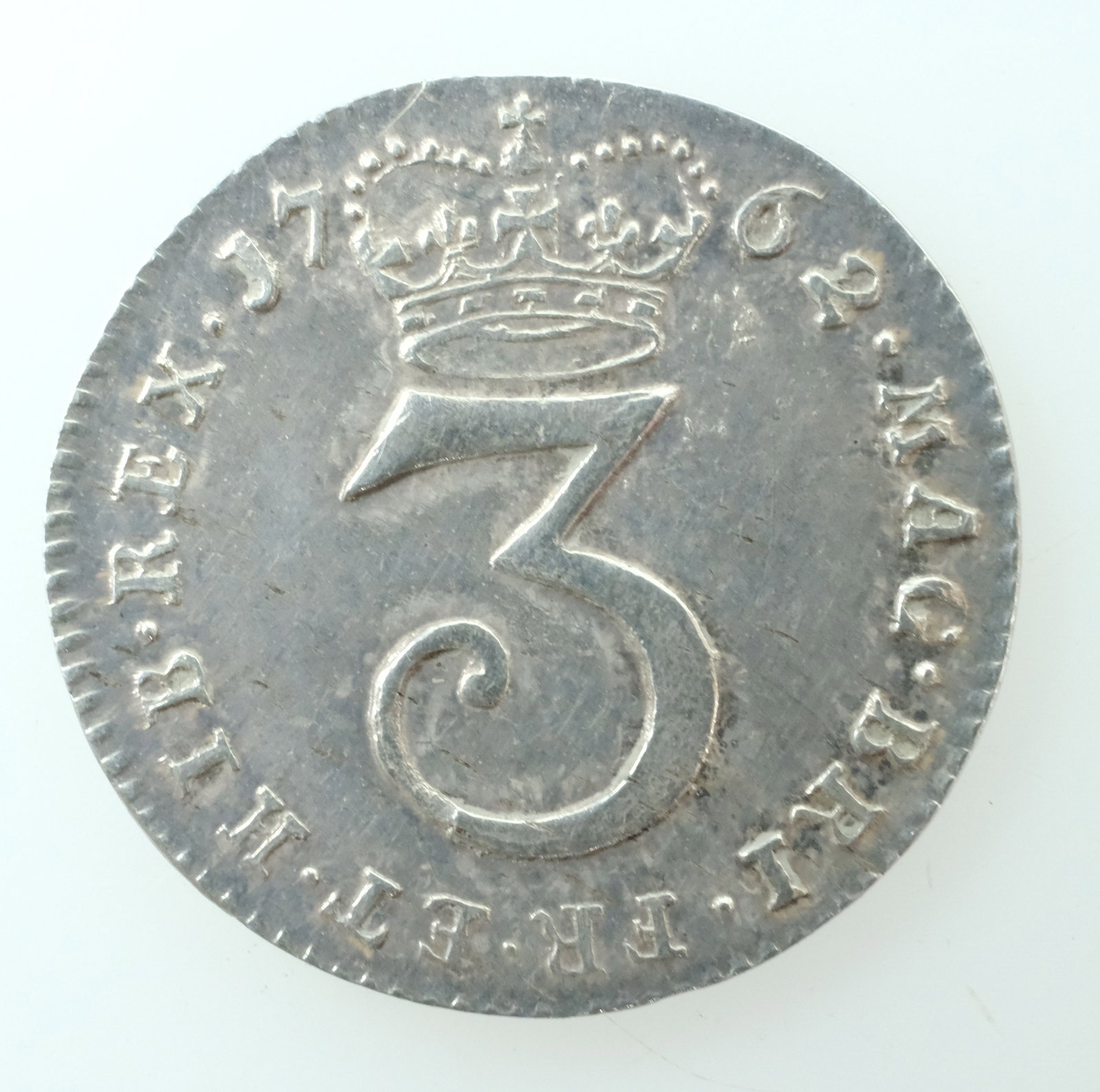 Great Britain 1762 Threepence, good Extremely Fine (1 of 2)
