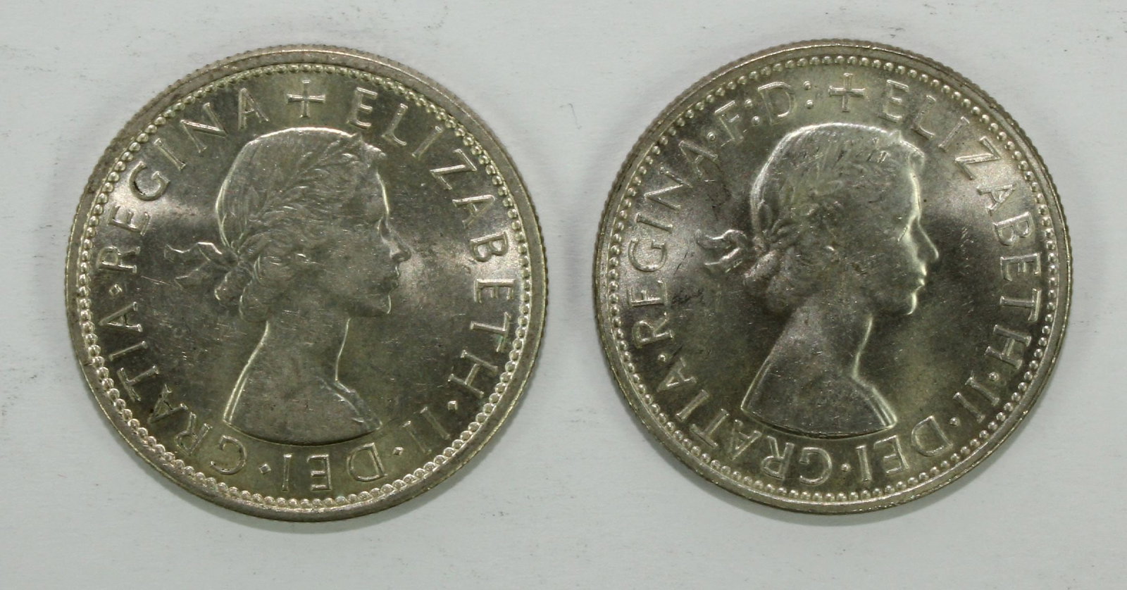 Australia 1953 and 1954 'Royal Visit of QEII' Silver Florins (2 coins) - 2